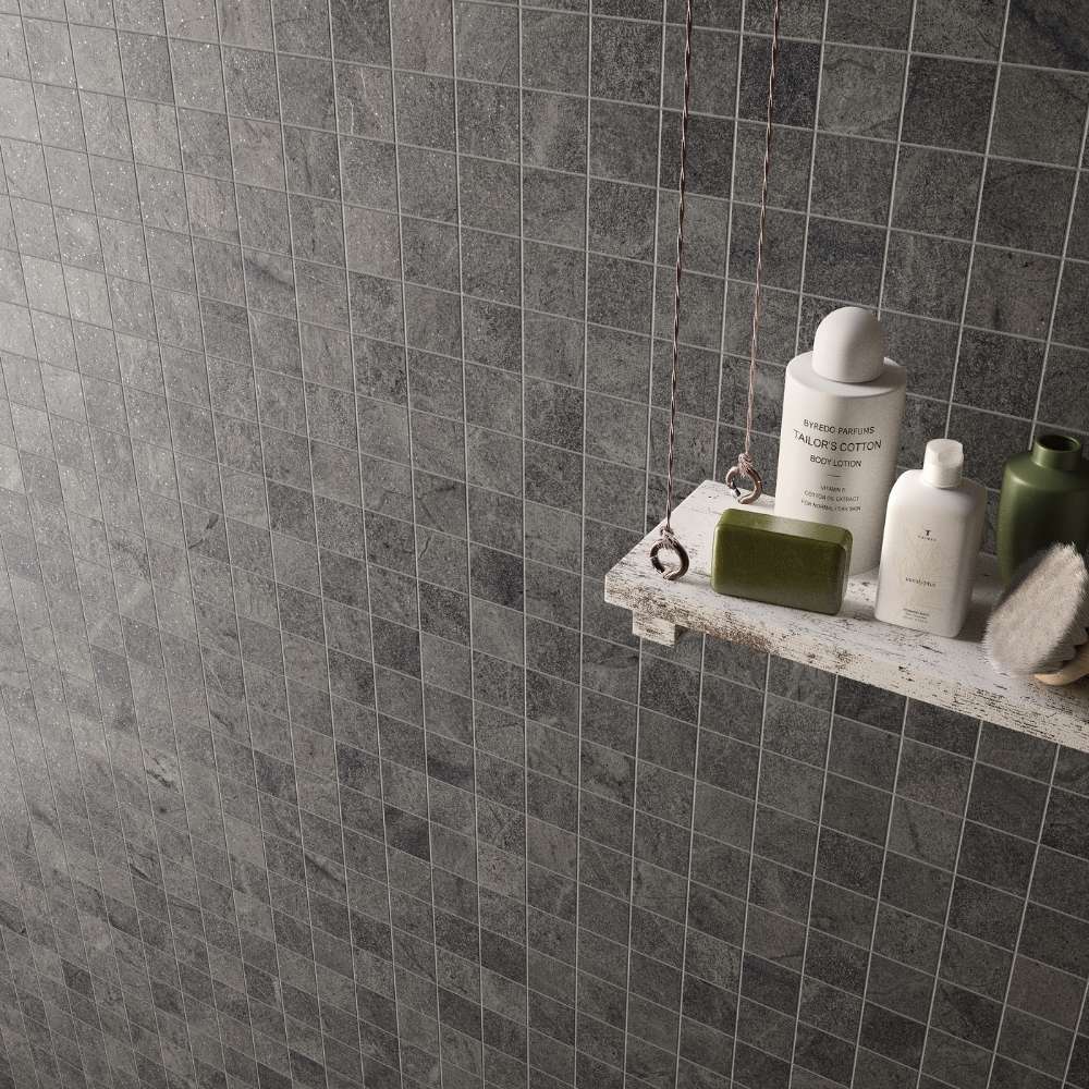 Dk Grey 2X2 Mosaic Matte