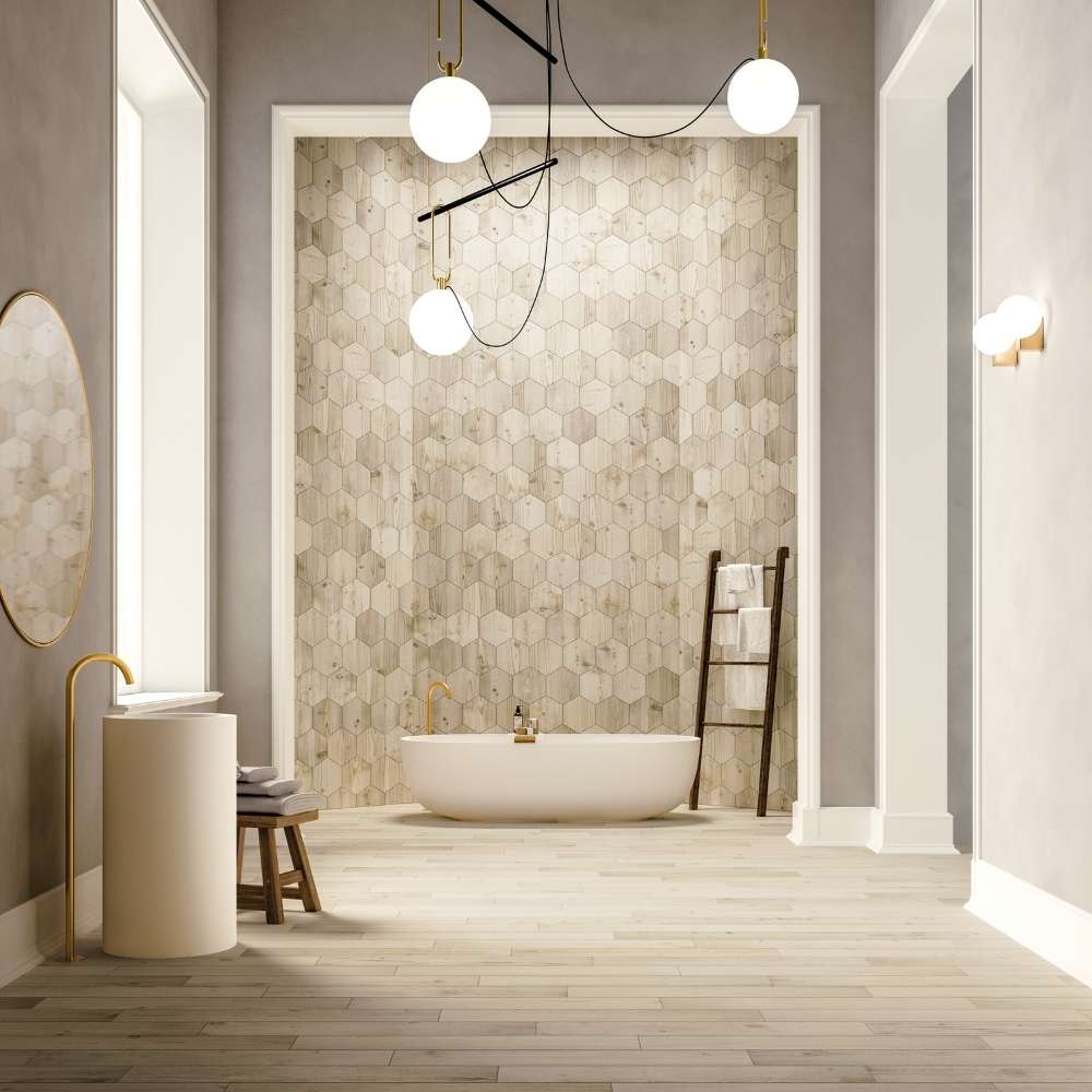 Almond 8" Hex Matte