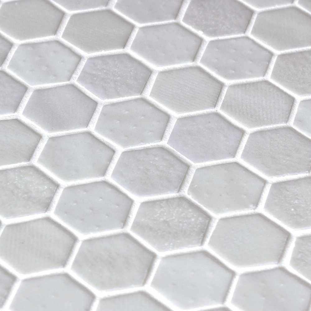 White Hex 1" Glossy