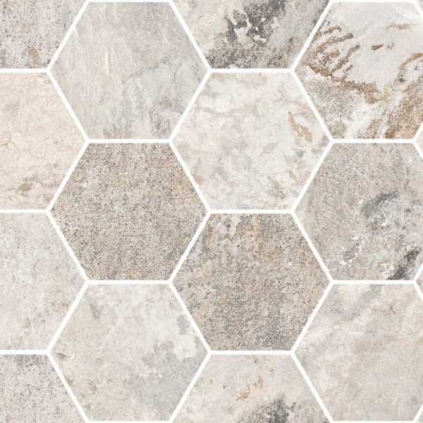 Mud 3" Hex Mosaic Matte