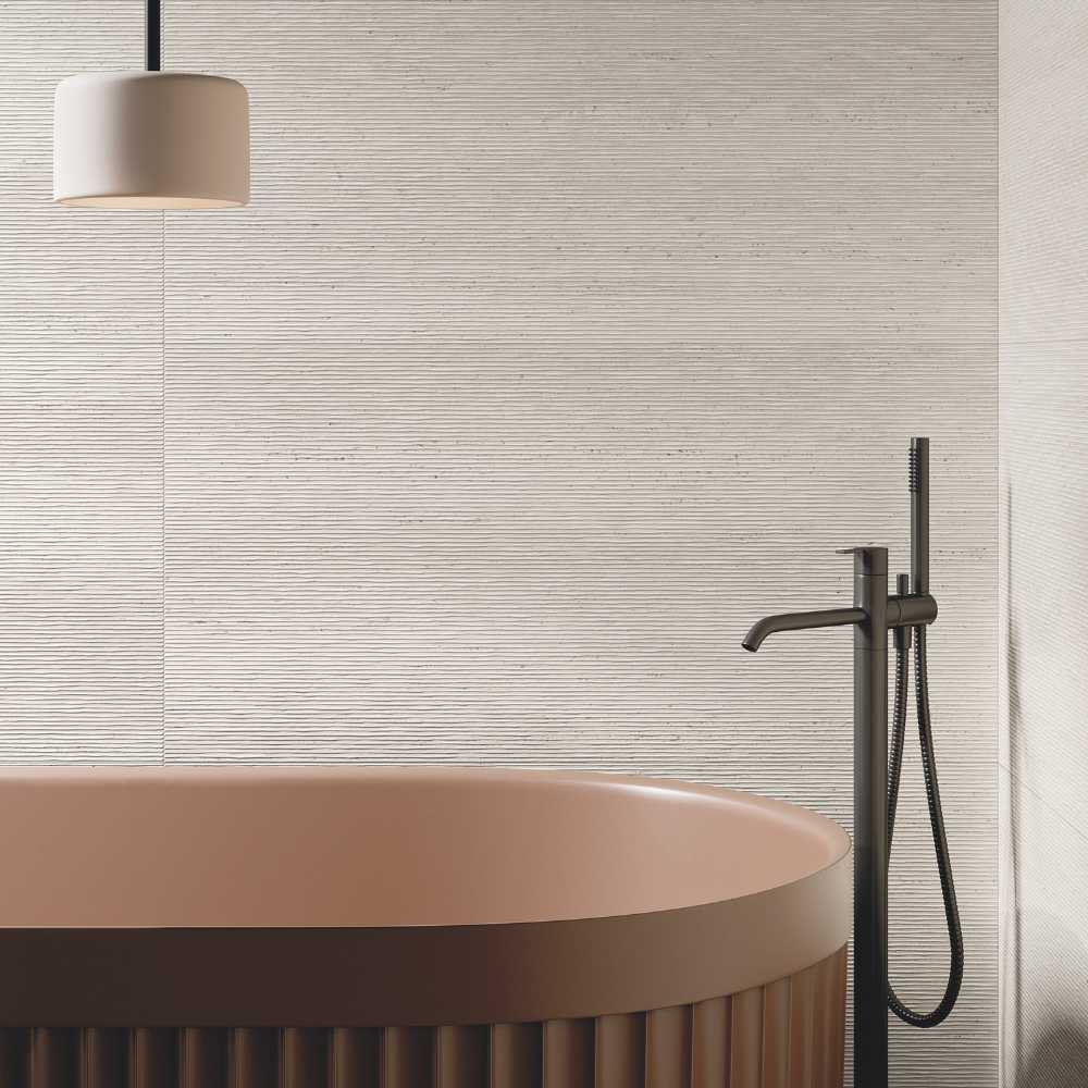 Roma White 24X48 Wave Textured