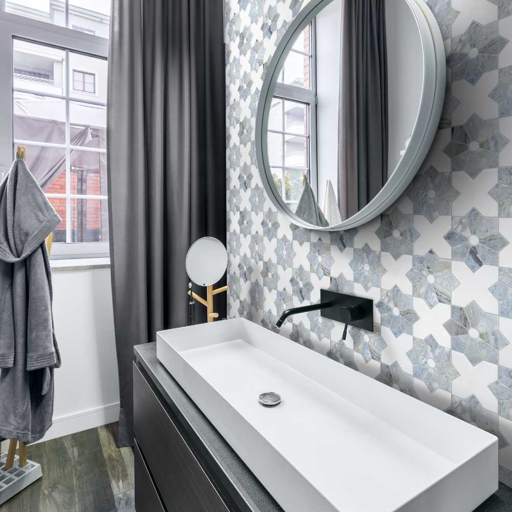 Blu Marea / Thassos Polished