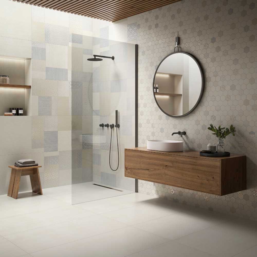 White 2X2 Stack Mosaic Matte