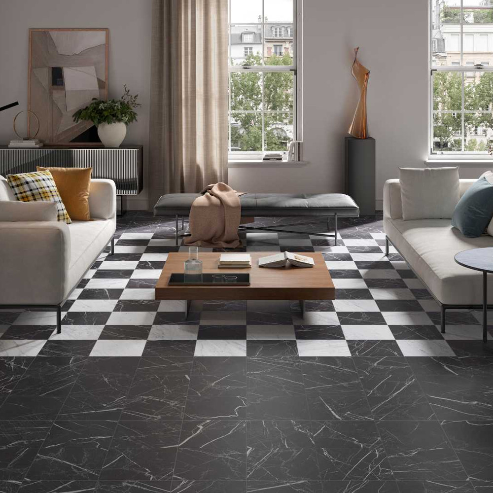 12X12 Nero Marquina Matte