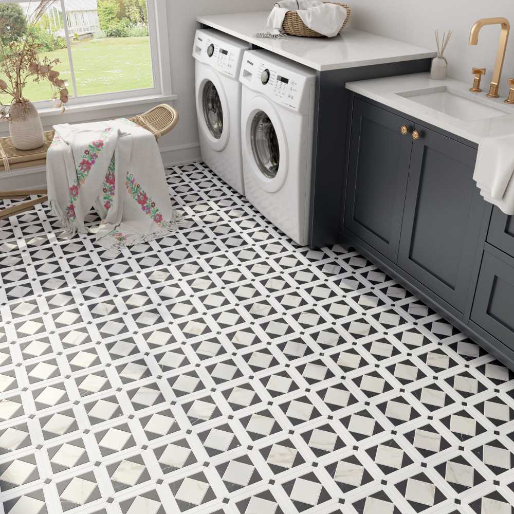 Cristallo 3 CHESTER NEROMARQUINA CALACATTA GOLD DOLOMITEHONED