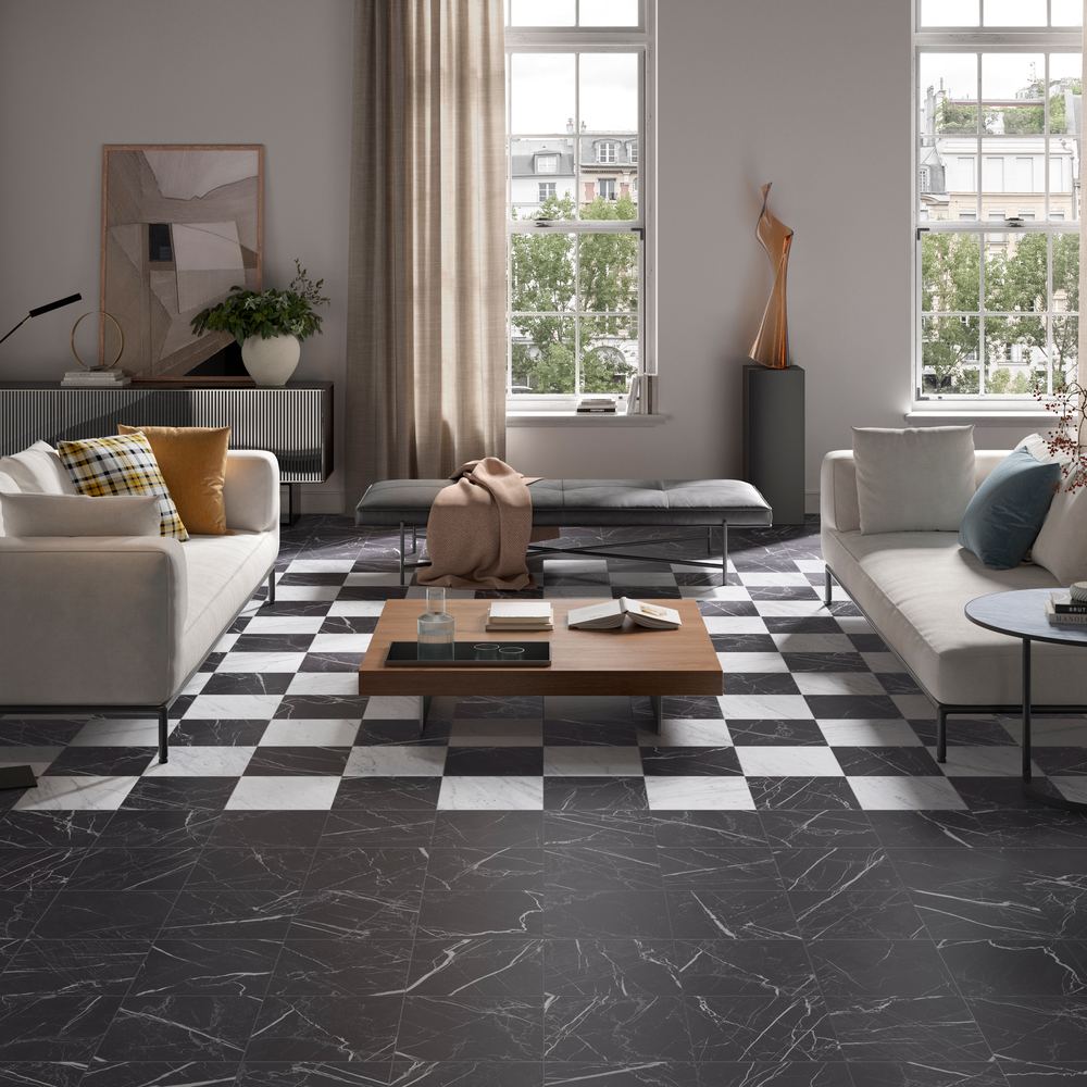 12X12 Nero Marquina Matte