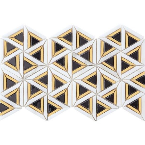 Calacatta Gold/ Nero Marquina/Satin Brass Pol.