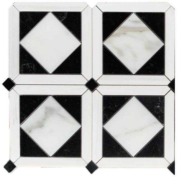 Nero Marquina + Calcatta Gold + Dolomite Honed