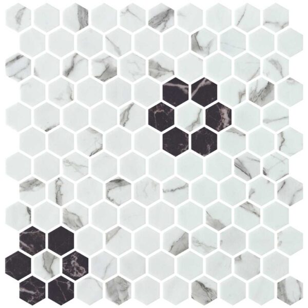 White/Black Rosette Matte
