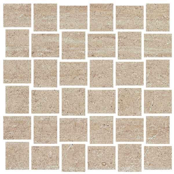 Beige 2X2 Parquet Mosaic Matte