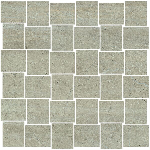 Grey 2X2 Parquet Mosaic Matte