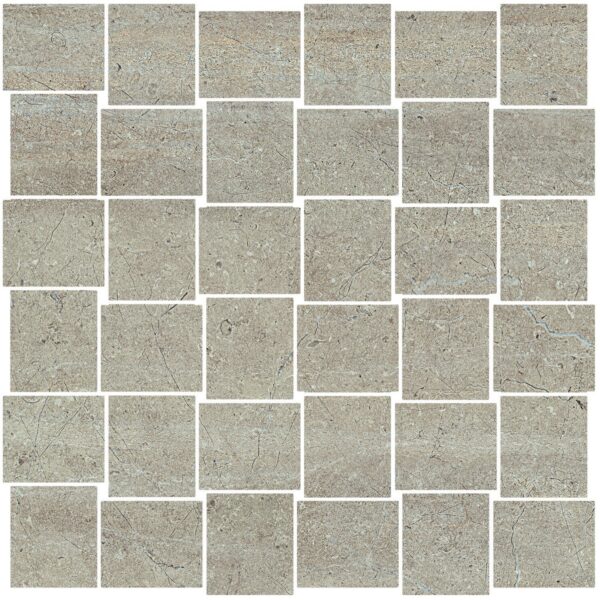 Grey 2X2 Parquet Mosaic Matte