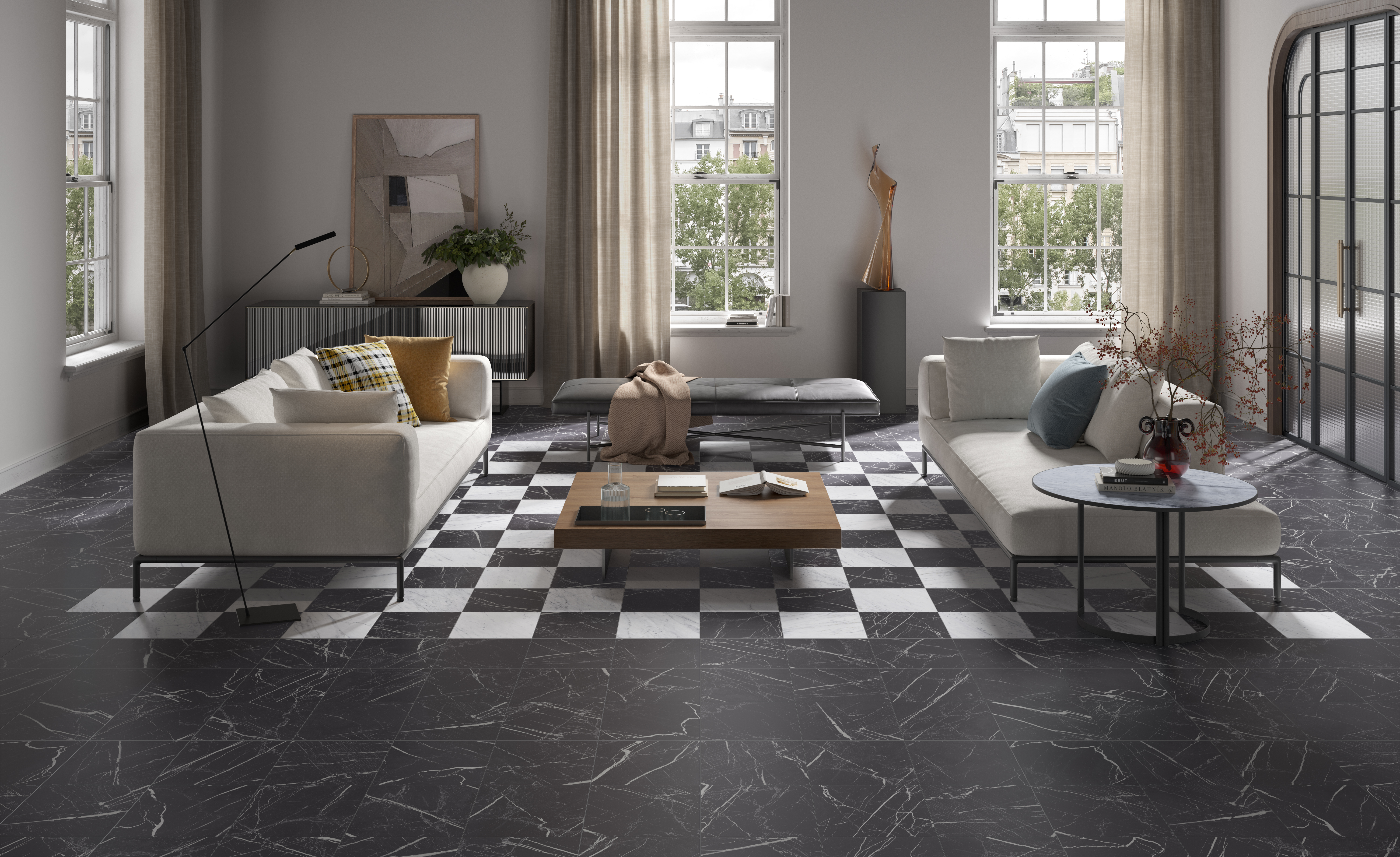 12X12 Nero Marquina Matte