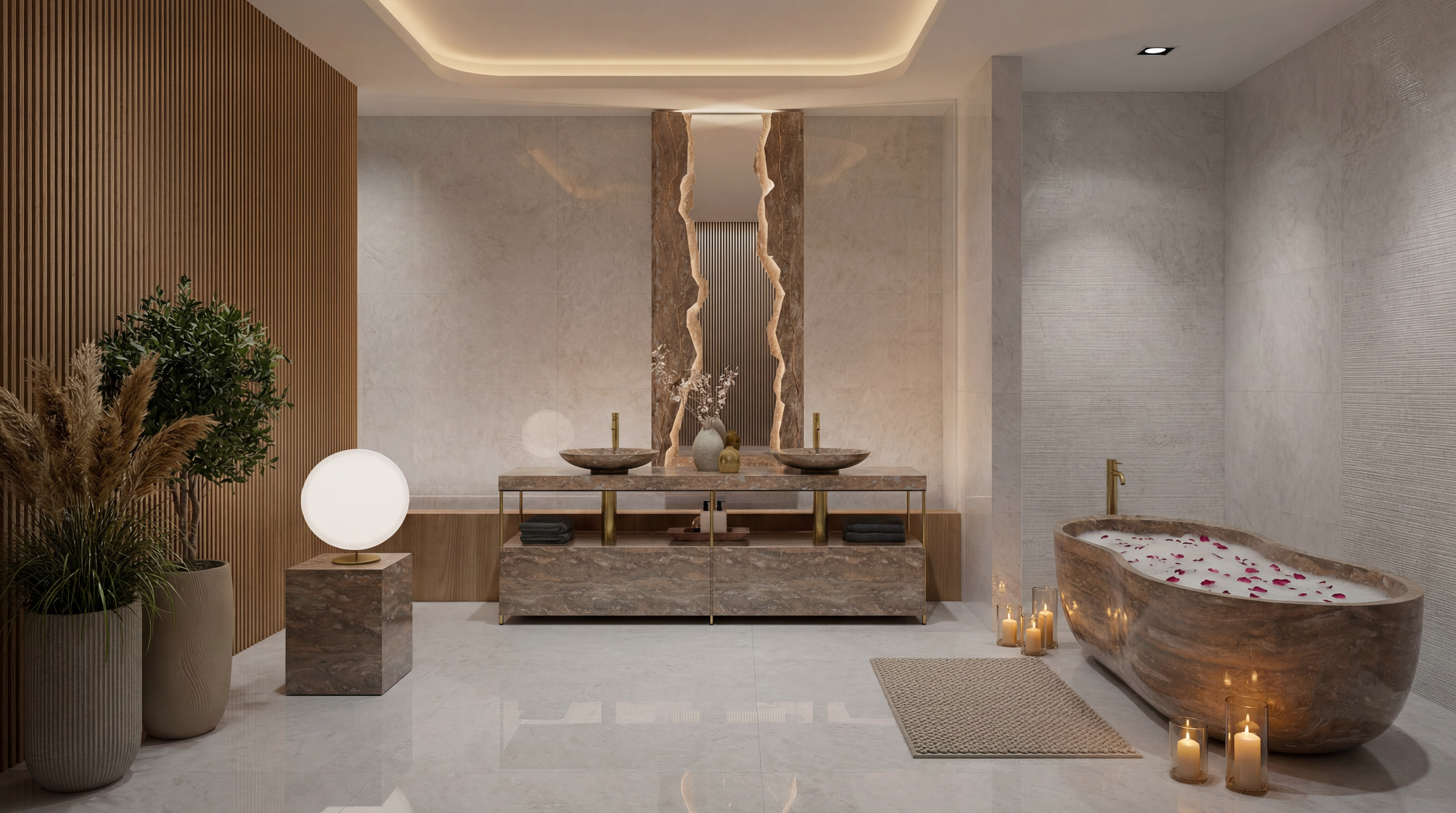 Regal Cristallo Bath 24 by 48 tile and 24 by 48 tilestr