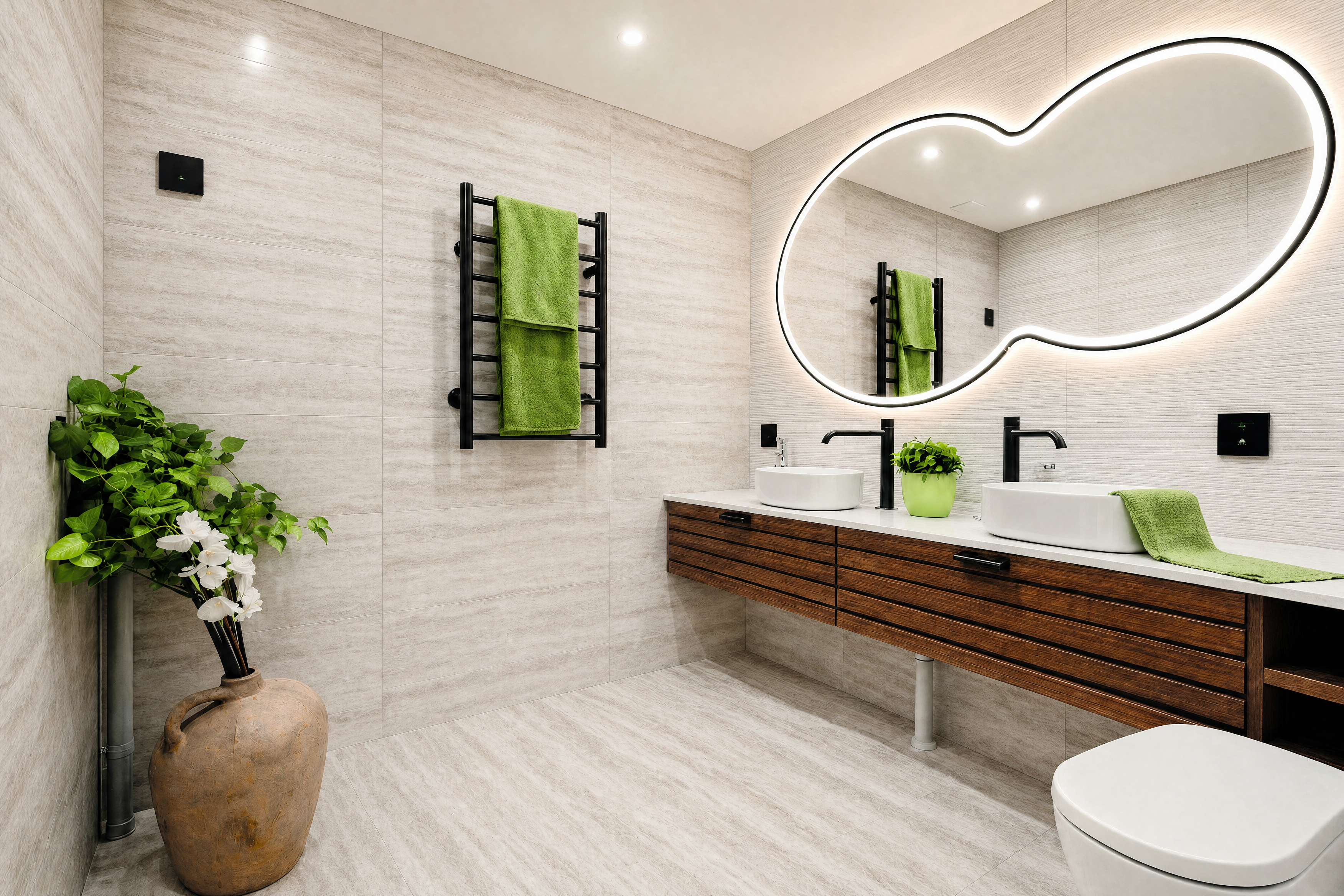 Aura Beige 24X48 Satin installation