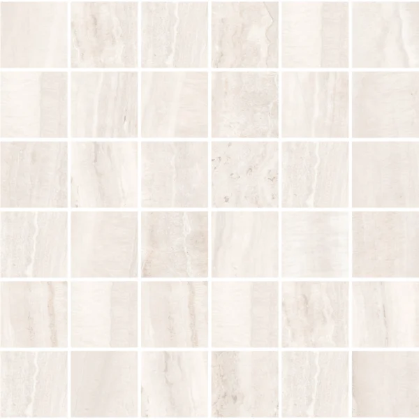 Aura Ivory 2X2 Mosaic Satin porcelain tile
