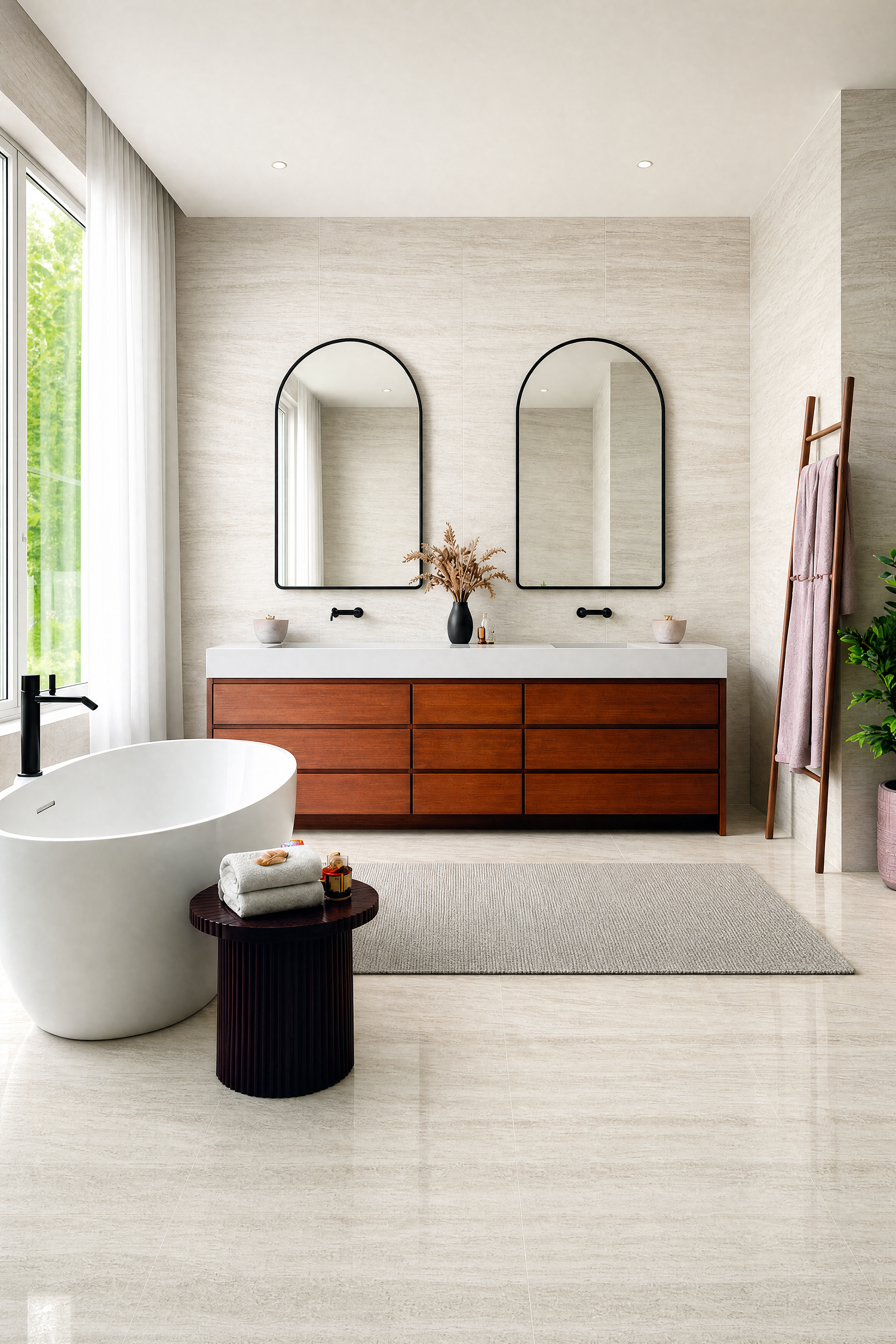 Aura White 24X48 Polished installation